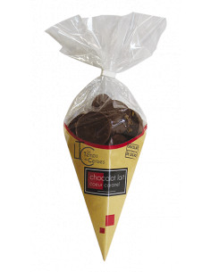 Cornet chocolat blanc fourré caramel beurre salé