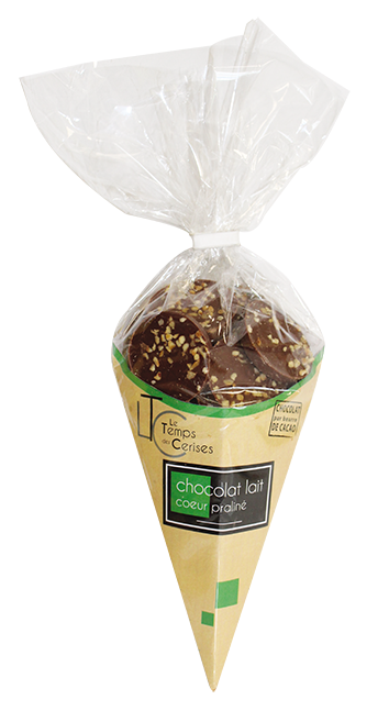 Cornet lait praliné fondant